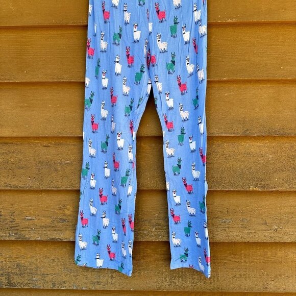 Nite Nite Munki Munki Llama Pajama Blue Jammie Pants Size S - Picture 8 of 8